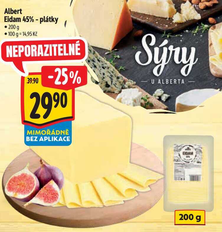 Albert Eidam 45% - plátky, 200 g