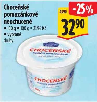Choceňské pomazánkové neochucené, 150 g