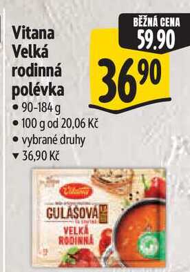 Vitana Velká rodinná polévka, 90-184 g