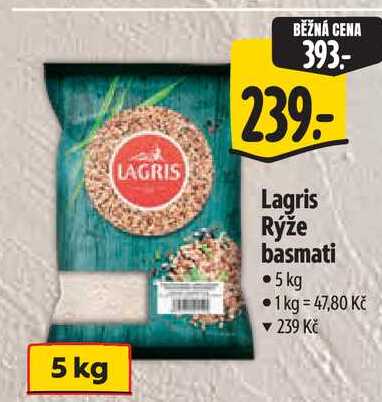 Lagris Rýže basmati, 5 kg