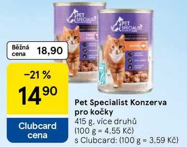 Pet Specialist Konzerva pro kočky, 415 g, více druhů  