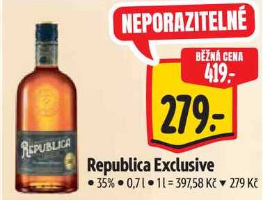 Republica Exclusive, 0,7 l