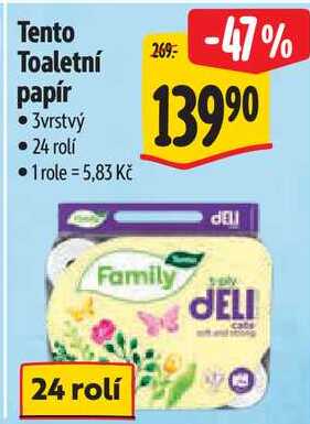 Tento Toaletní papír, 24 rolí