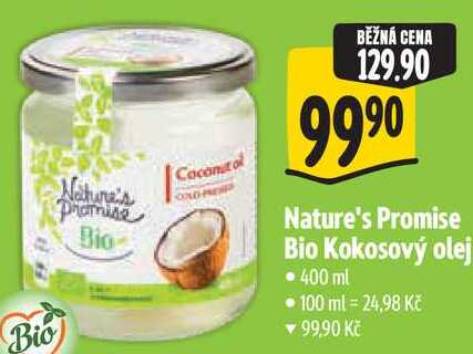 Nature's Promise Bio Kokosový olej, 400 ml 
