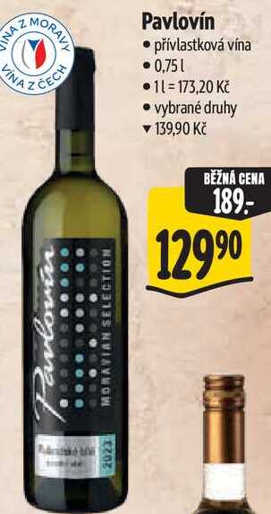 Pavlovín, 0,75 l