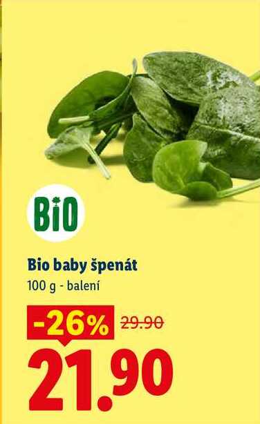 Bio baby špenát, 100 g