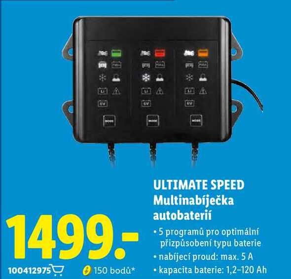 ULTIMATE SPEED Multinabíječka autobaterií