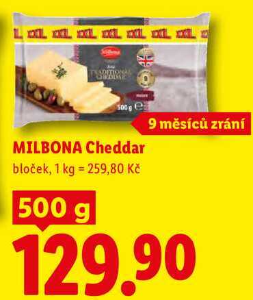 MILBONA Cheddar, 500 g