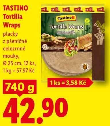 TASTINO Tortilla Wraps, 740 g