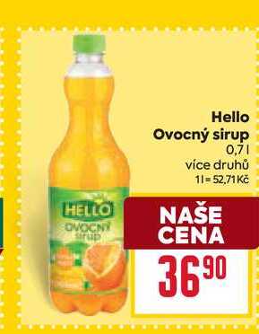 Hello ovocný sirup 0,7l