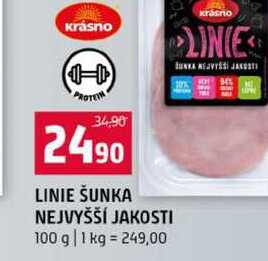 LINIE ŠUNKA NEJVYŠŠÍ JAKOSTI 100 g