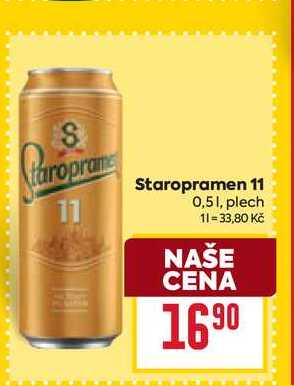 Staropramen 11 0,51, plech