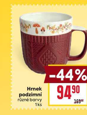 Hrnek podzimní různé barvy 1ks