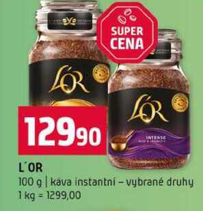 L'OR LOR 100 g káva instantní vybrané druhy