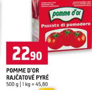 POMME D'OR RAJČATOVÉ PYRÉ 500 g