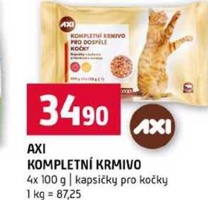 AXI KOMPLETNÍ KRMIVO 4x 100 g kapsičky pro kočky