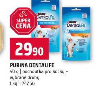 PURINA DENTALIFE 40 g pochoutka pro kočky vybrané druhy 
