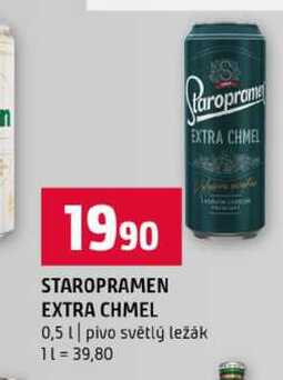 STAROPRAMEN EXTRA CHMEL 0,5l pivo světlý ležák