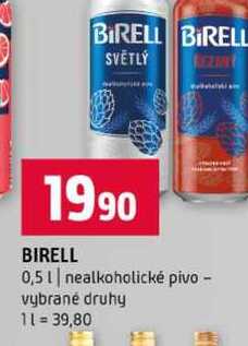 BIRELL 0,5l nealkoholické pivo vybrané druhy