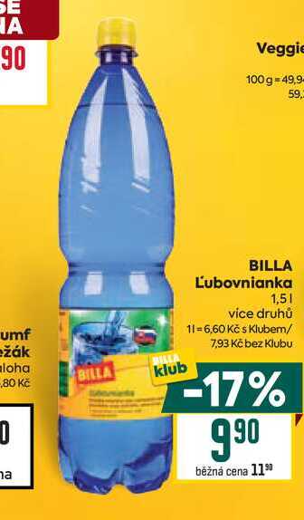 BILLA Ľubovnianka 1,5l