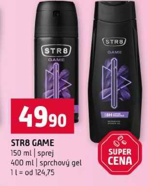 STR8 GAME 150 ml 400 ml sprchový gel