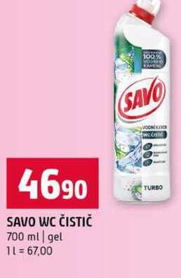 SAVO WC ČISTIČ 700 ml gel 