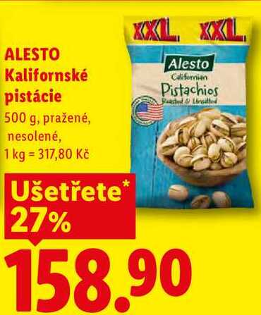 ALESTO Kalifornské pistácie, 500 g
