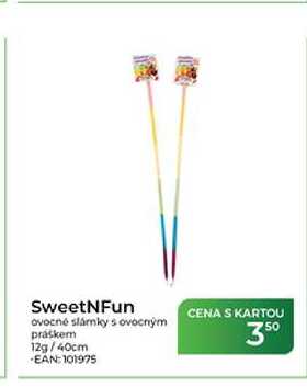 SweetNFun ovocné slámky s ovocným práškem 12g/40cm