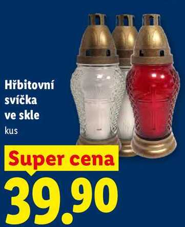 Hřbitovní svíčka ve skle