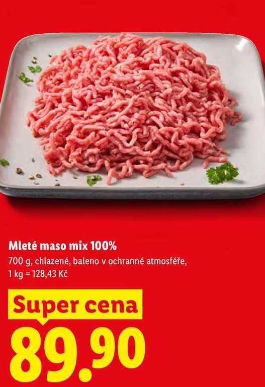 Mleté maso mix 100%, 700 g, chlazené