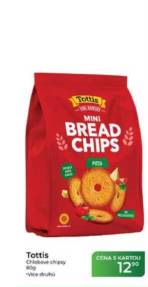 Tottis Chlebové chipsy 80g
