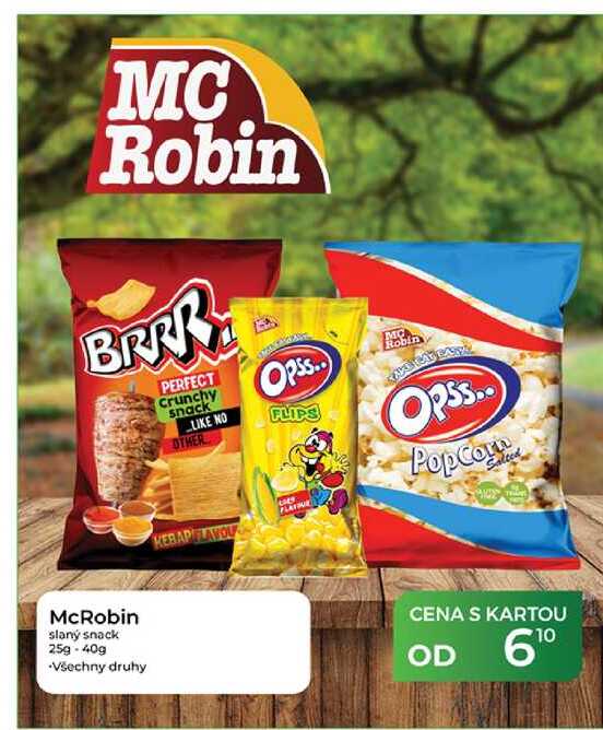 McRobin slaný snack 25g-40g