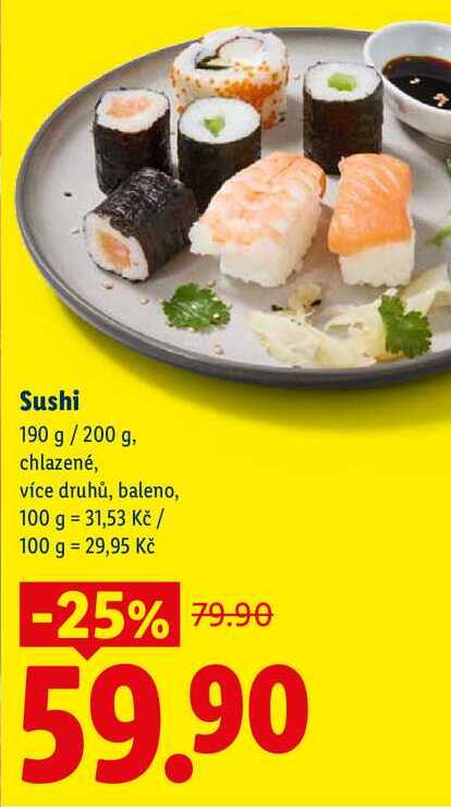 Sushi, 190 g/200 g, chlazené