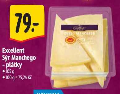 Excellent Sýr Manchego - plátky, 105 g