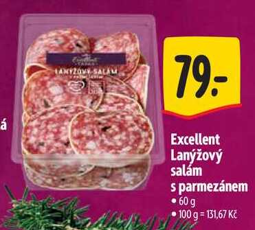 Excellent Lanýžový salám s parmezánem, 60 g