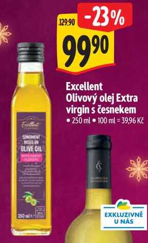 Excellent Olivový olej Extra virgin s česnekem, 250 ml