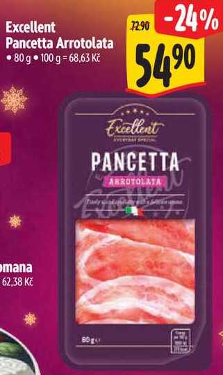 Excellent Pancetta Arrotolata, 80 g