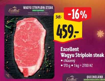Excellent Wagyu Striploin steak, 170 g