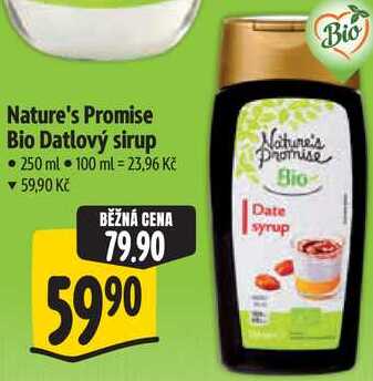 Nature's Promise Bio Datlový sirup, 250 ml