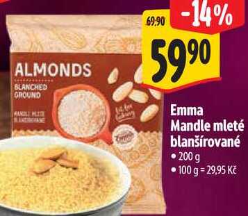 Emma Mandle mleté blanšírované, 200 g