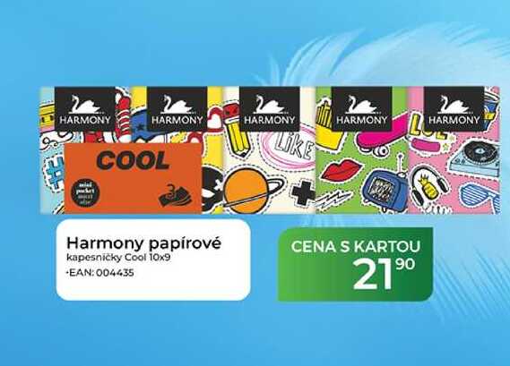 Harmony papírové kapesničky Cool 10x9