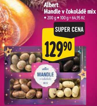 Albert Mandle v čokoládě mix, 200 g