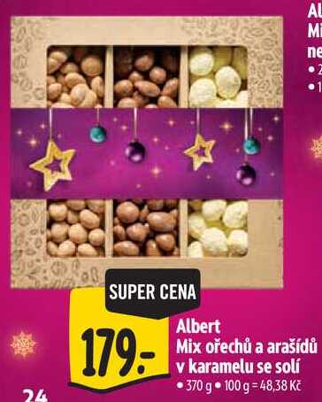 Albert Mix ořechů a arašídů v karamelu se solí, 370 g