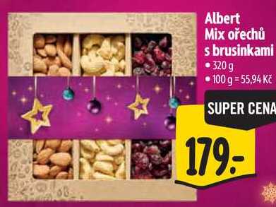 Albert Mix ořechů s brusinkami, 320 g