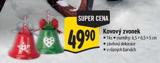 Kovový zvonek, 1 ks