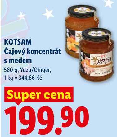 KOTSAM Čajový koncentrát s medem, 580 g