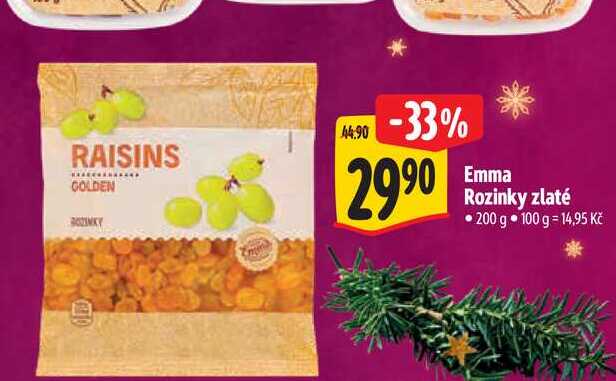   Emma Rozinky zlaté  200 g 
