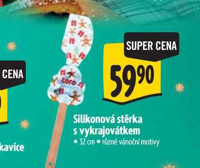 Silikonová stěrka s vykrajovátkem 32 cm  