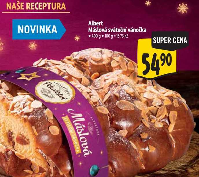   Albert Máslová sváteční vánočka 400 g 