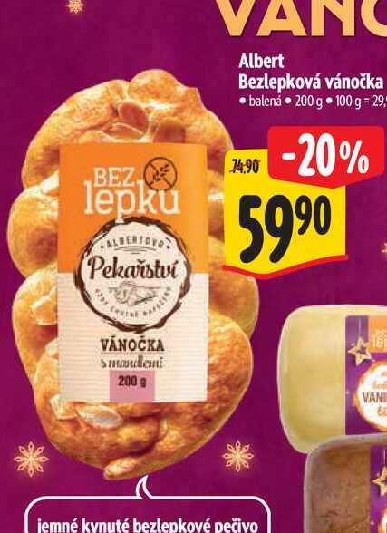  Albert Bezlepková vánočka  balená 200 g 